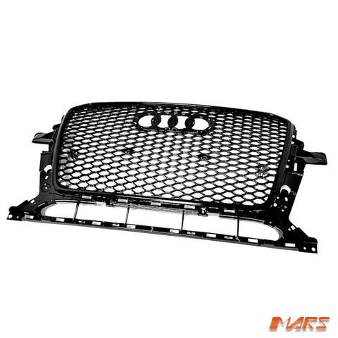 Gloss Black Honeycomb RS - Q5 Style Front Bumper Bar Grille Grill Bodykit for AUDI Q5 8R 2013 - 2016 - Mars Performance