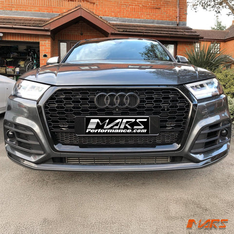 Gloss Black Honeycomb RS - Q5 Style Front Bumper Bar Grille Grill Bodykit for AUDI Q5 SQ5 FY 2017 - 2020 - Mars Performance