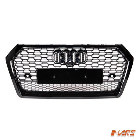 Gloss Black Honeycomb RS - Q5 Style Front Bumper Bar Grille Grill Bodykit for AUDI Q5 SQ5 FY 2017 - 2020 - Mars Performance