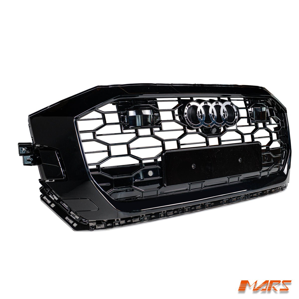 Gloss Black Honeycomb RS - Q8 Style Front Bumper Bar Grille Grill Bodykit for AUDI Q8 SQ8 F1 2019 - 2023 - Mars Performance