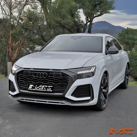 Gloss Black Honeycomb RS - Q8 Style Front Bumper Bar Grille Grill Bodykit for AUDI Q8 SQ8 F1 2019 - 2023 - Mars Performance