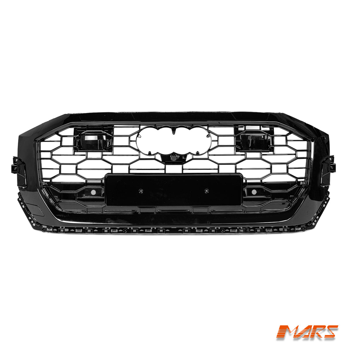 Gloss Black Honeycomb RS - Q8 Style Front Bumper Bar Grille Grill Bodykit for AUDI Q8 SQ8 F1 2019 - 2023 - Mars Performance