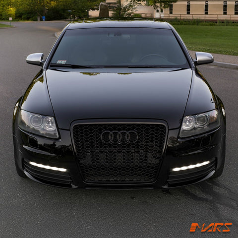 Gloss Black Honeycomb RS Style Front Bumper Bar Grille Grill Bodykit for AUDI A6 4F C6 2004 - 2011 - Mars Performance