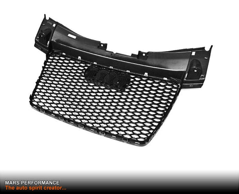 Gloss Black Honeycomb RS - TT Style Front Bumper Bar Grille Grill Bodykit for AUDI TT 8J 2006 - 2014 - Mars Performance