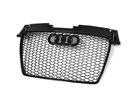 Gloss Black Honeycomb RS - TT Style Front Bumper Bar Grille Grill Bodykit for AUDI TT 8J 2006 - 2014 - Mars Performance