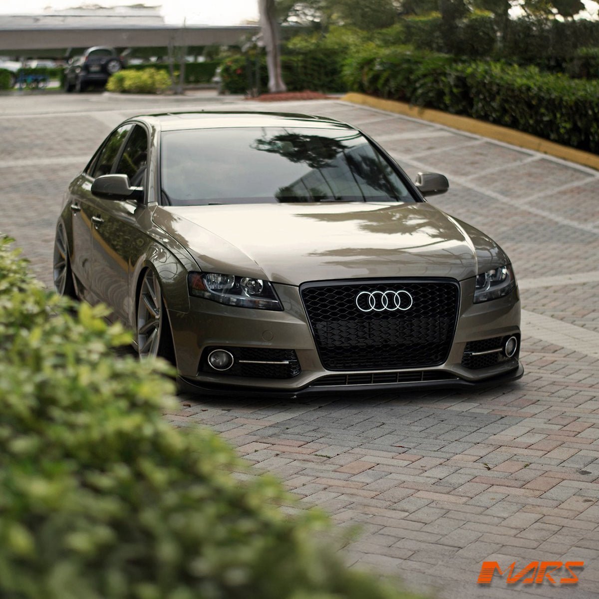 Gloss Black Honeycomb RS4 Style Front Bumper Bar Grille Grill Bodykit for AUDI A4 S4 B8 2009 - 2011 - Mars Performance
