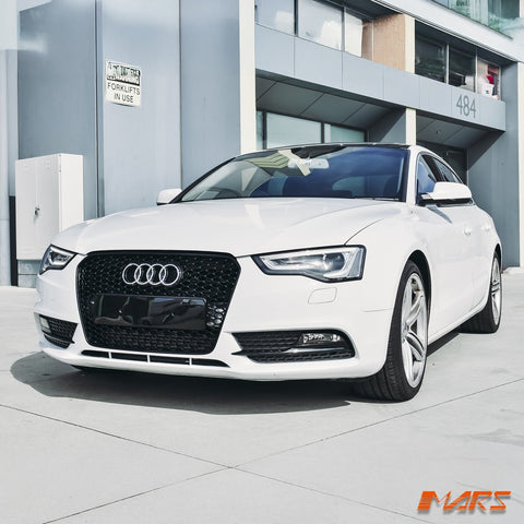 Gloss Black Honeycomb RS5 Style Front Bumper Bar Grille Grill Bodykit for AUDI A5 S5 8T 2013 - 2016 - Mars Performance