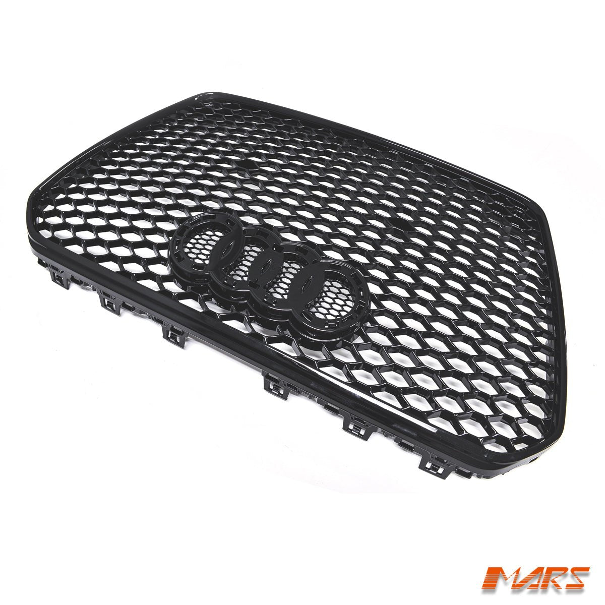 Gloss Black Honeycomb RS5 Style Front Bumper Bar Grille Grill Bodykit for AUDI A5 S5 8T 2013 - 2016 - Mars Performance