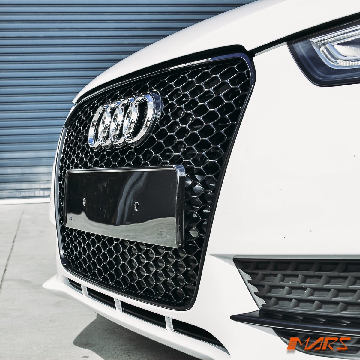 Gloss Black Honeycomb RS5 Style Front Bumper Bar Grille Grill Bodykit for AUDI A5 S5 8T 2013 - 2016 - Mars Performance