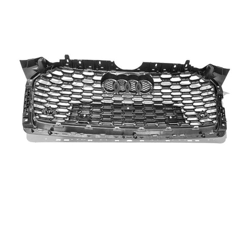 Gloss Black Honeycomb RS5 Style Front Bumper Bar Grille Grill Bodykit for AUDI A5 S5 F5 2016 - 2020 - Mars Performance