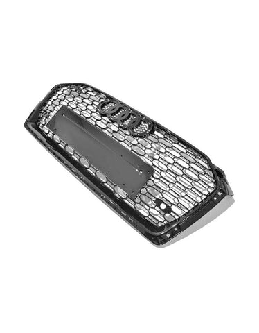 Gloss Black Honeycomb RS5 Style Front Bumper Bar Grille Grill Bodykit for AUDI A5 S5 F5 2016 - 2020 - Mars Performance