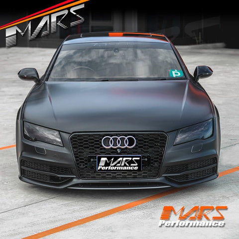 Gloss Black Honeycomb RS7 Style Front Bumper Bar Grille Grill Bodykit for AUDI A7 4G 2011 - 2014 - Mars Performance