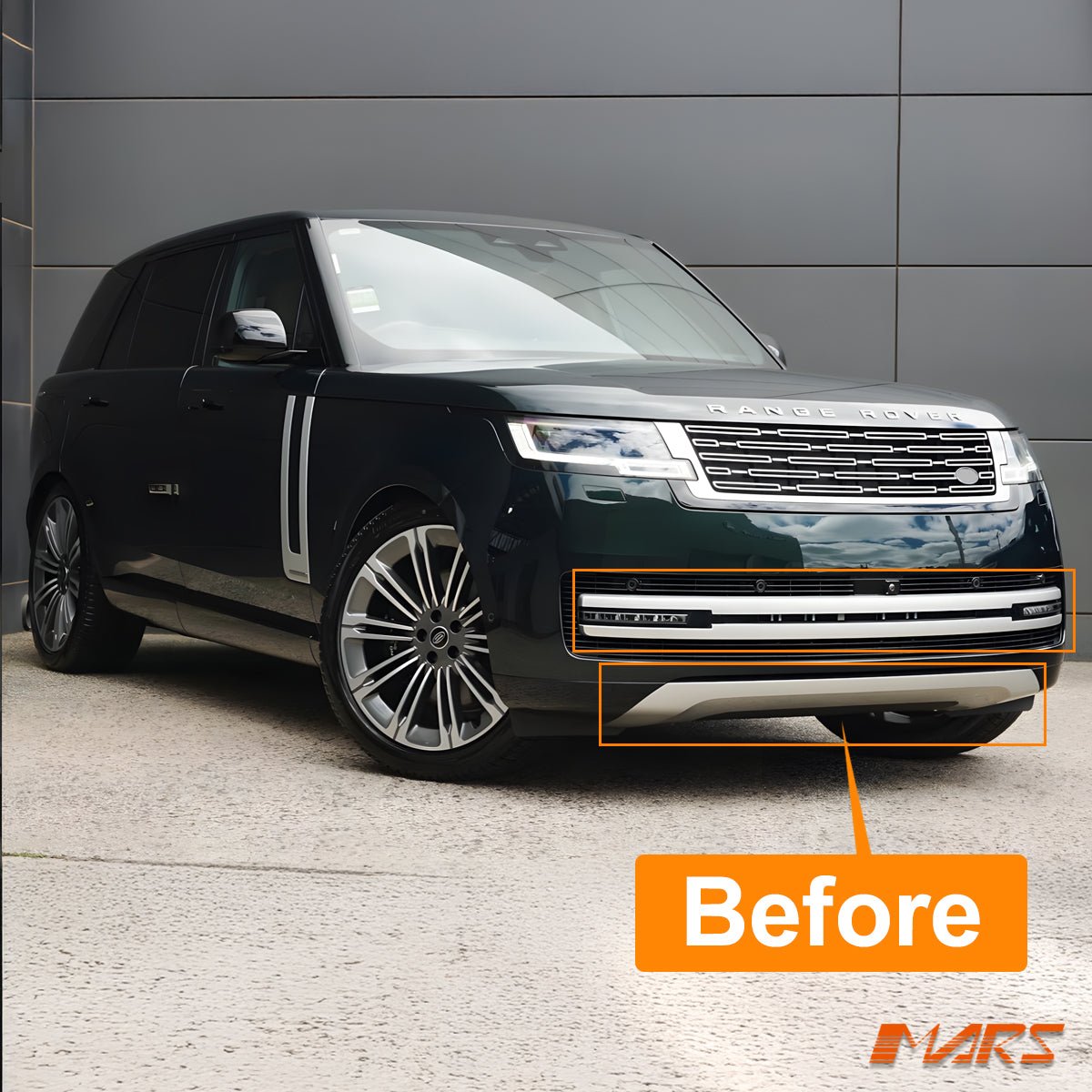 Gloss Black Lower Front Bumper Bar Mouding Trim Bodykit for LAND ROVER Range Rover Vouge L460 2022 - 2025 - Mars Performance