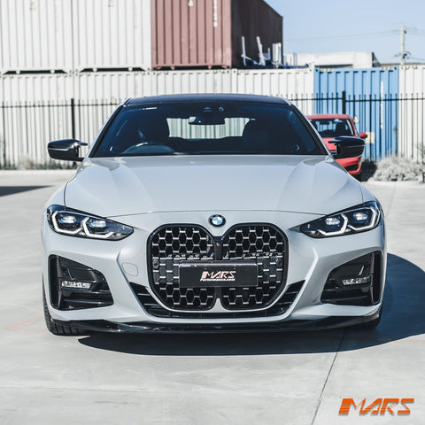 Gloss Black M Performance Style Front bar lip spoiler Bodykit for BMW 4 Series G22 G23 M Sport bumper - Mars Performance
