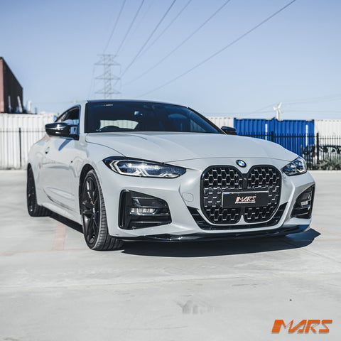 Gloss Black M Performance Style Front bar lip spoiler Bodykit for BMW 4 Series G22 G23 M Sport bumper - Mars Performance