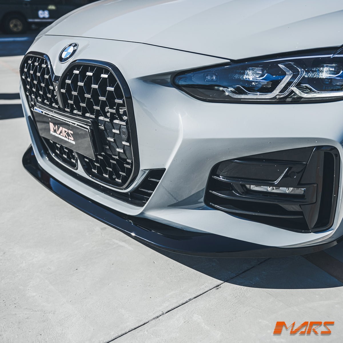 Gloss Black M Performance Style Front bar lip spoiler Bodykit for BMW 4 Series G22 G23 M Sport bumper - Mars Performance