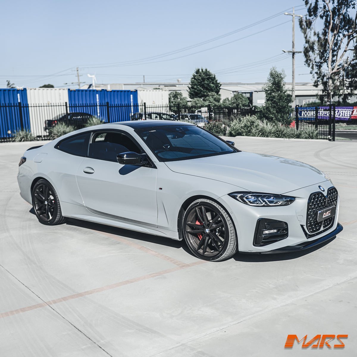 Gloss Black M Performance Style Front bar lip spoiler Bodykit for BMW 4 Series G22 G23 M Sport bumper - Mars Performance