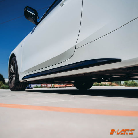 Gloss Black M Performance Style Lower Side Skirts Trim Bodykit for BMW 4 Series G22 G23 M Sport - Mars Performance