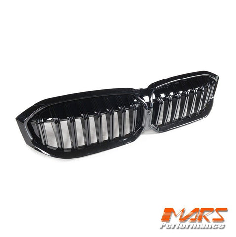 Gloss Black M Sport Style Front Bumper Bar Grill Grille Bodykit for BMW 3 - Series G20 Sedan & G21 Wagon, LCI 2022 - 2024 - Mars Performance