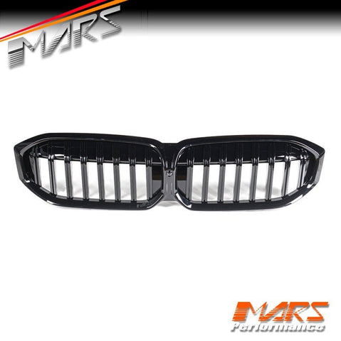 Gloss Black M Sport Style Front Bumper Bar Grill Grille Bodykit for BMW 3 - Series G20 Sedan & G21 Wagon, LCI 2022 - 2024 - Mars Performance