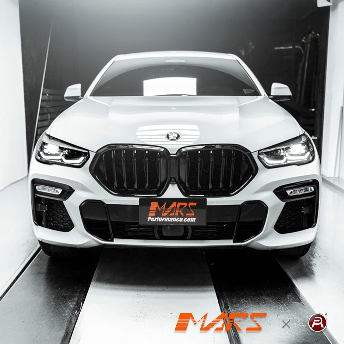 Gloss Black M Sport Style Front Bumper Bar Kidney Grille Grill Bodykit for BMW X6 G06 2019 - 2023 Pre LCI - Mars Performance