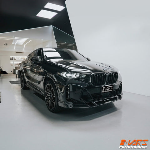 Gloss Black M Sport Style Front Bumper Bar Kidney Grille Grill Bodykit for BMW X6 G06 2019 - 2025 - Mars Performance