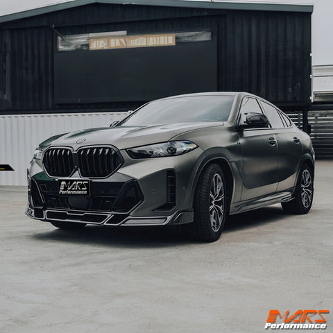 Gloss Black M Sport Style Front Bumper Bar Kidney Grille Grill Bodykit for BMW X6 G06 2019 - 2025 - Mars Performance