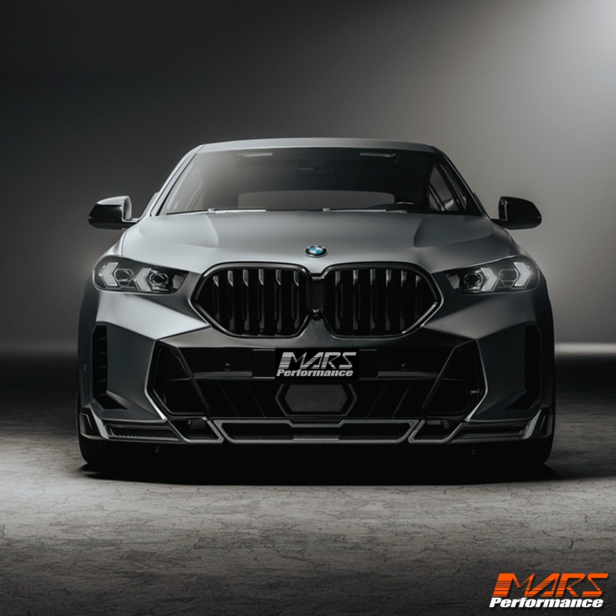 Gloss Black M Sport Style Front Bumper Bar Kidney Grille Grill Bodykit for BMW X6 G06 2019 - 2025 - Mars Performance