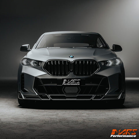 Gloss Black M Sport Style Front Bumper Bar Kidney Grille Grill Bodykit for BMW X6 G06 2019 - 2025 - Mars Performance