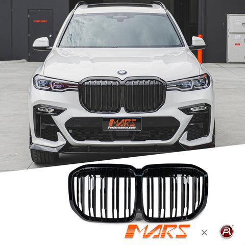Gloss Black M Sport Style Front Bumper bar Kidney Grille Grill Bodykit for BMW X7 G07 Pre LCI 2019 - 2022 - Mars Performance