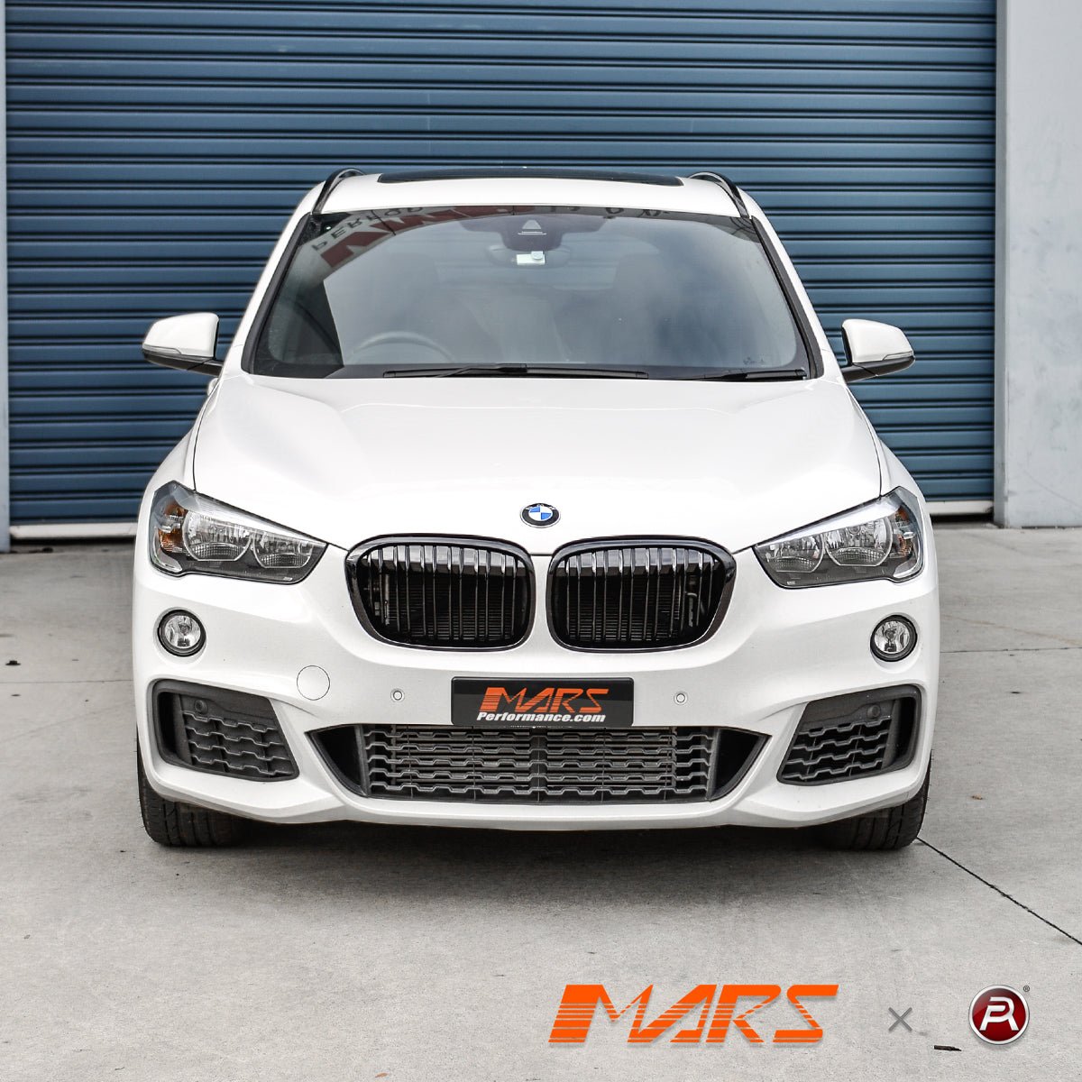 Gloss Black M Style Front Bumper bar Kidney Grille Bodykit for BMW X1 F48 Pre LCI 2015 - 2019 - Mars Performance