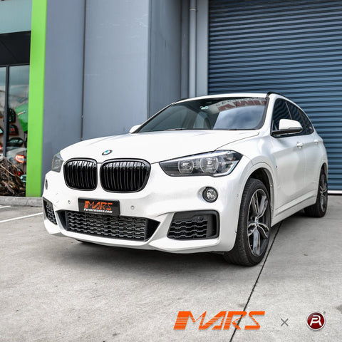 Gloss Black M Style Front Bumper bar Kidney Grille Bodykit for BMW X1 F48 Pre LCI 2015 - 2019 - Mars Performance