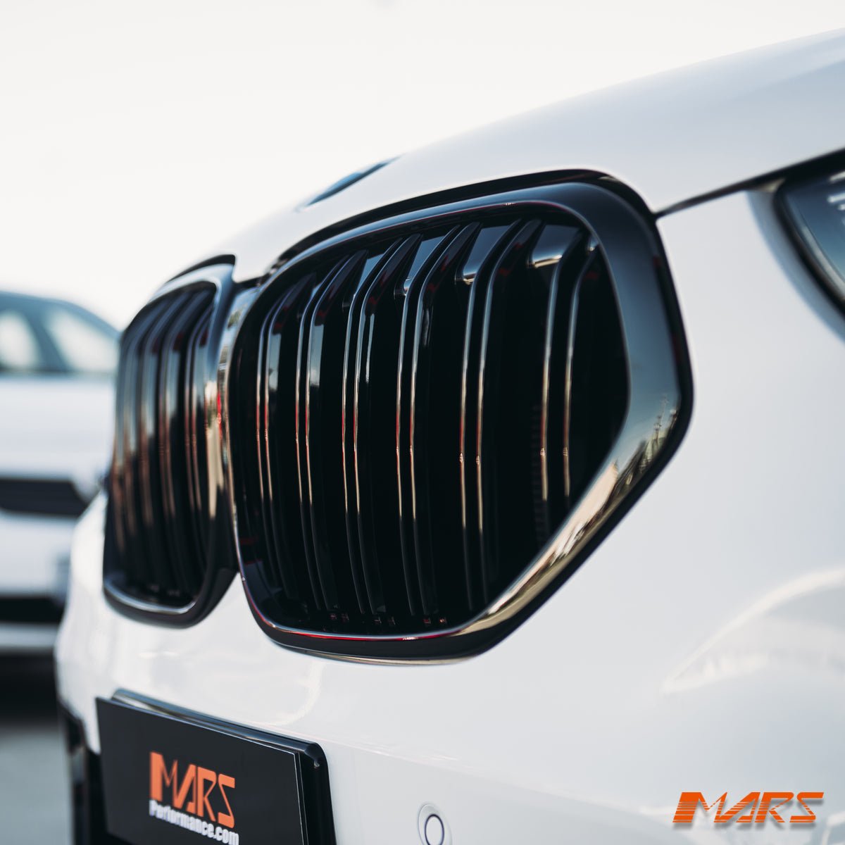 Gloss Black M Style Front Bumper bar Kidney Grille Grill Bodykit for BMW X1 F48 LCI 2019 - 2022 - Mars Performance