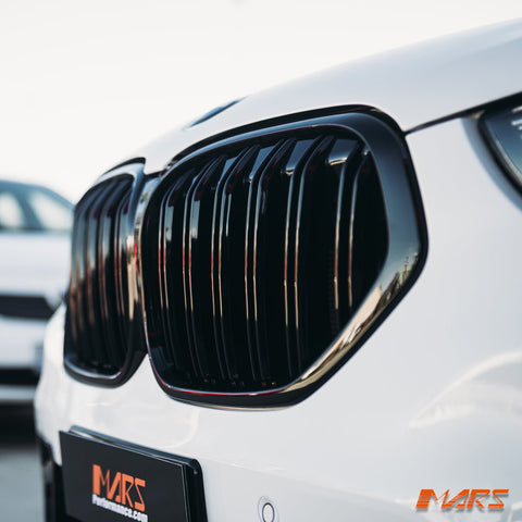Gloss Black M Style Front Bumper bar Kidney Grille Grill Bodykit for BMW X1 F48 LCI 2019 - 2022 - Mars Performance