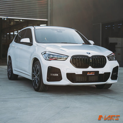 Gloss Black M Style Front Bumper bar Kidney Grille Grill Bodykit for BMW X1 F48 LCI 2019 - 2022 - Mars Performance