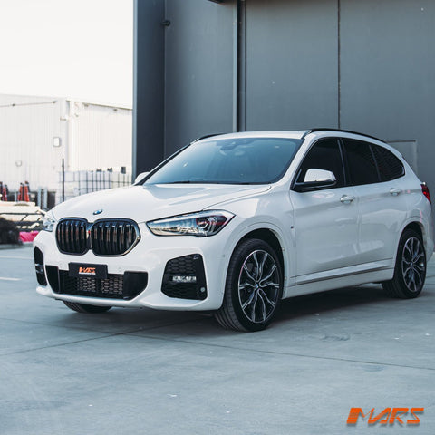 Gloss Black M Style Front Bumper bar Kidney Grille Grill Bodykit for BMW X1 F48 LCI 2019 - 2022 - Mars Performance