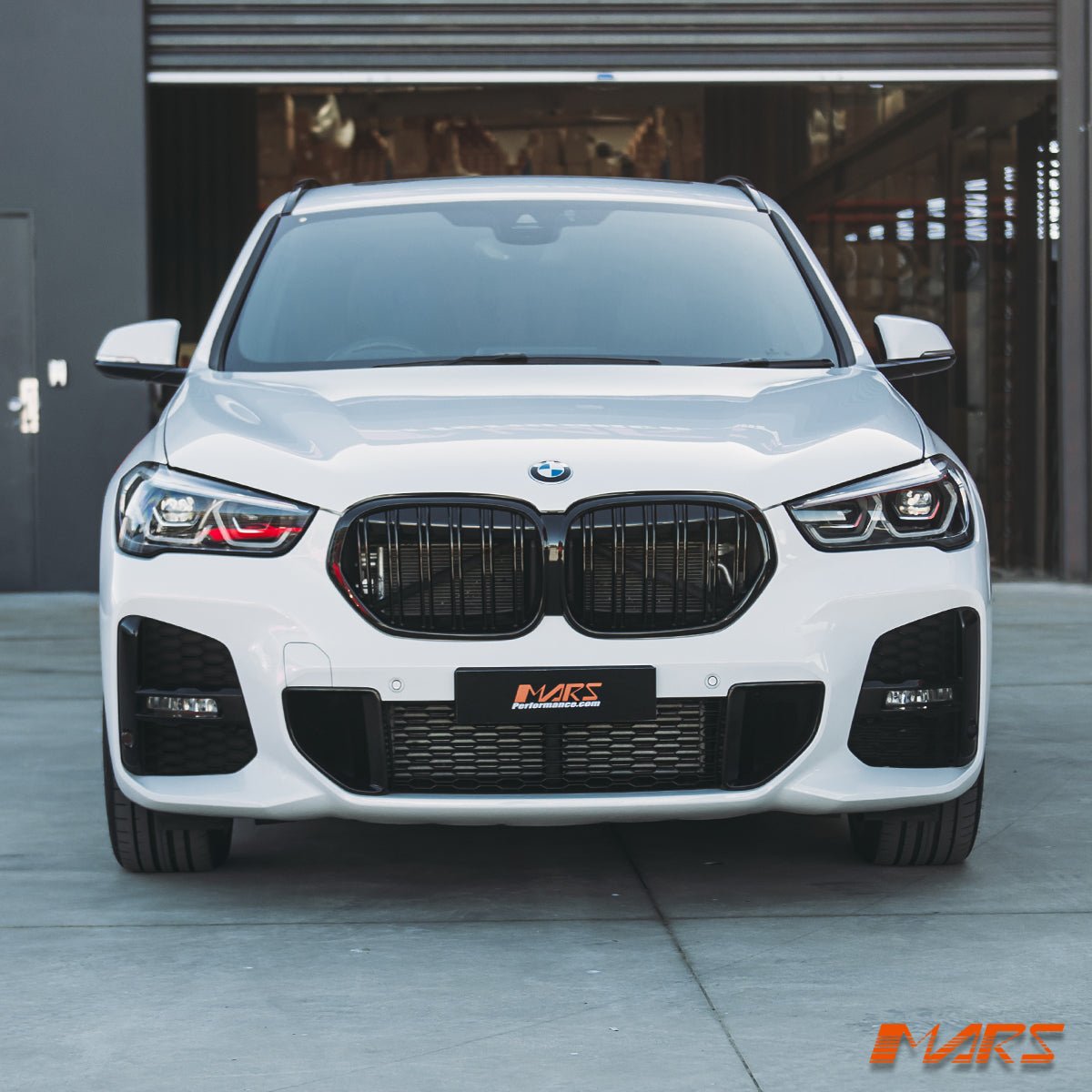 Gloss Black M Style Front Bumper bar Kidney Grille Grill Bodykit for BMW X1 F48 LCI 2019 - 2022 - Mars Performance