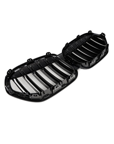 Gloss Black M Style Front Bumper bar Kidney Grille Grill Bodykit for BMW X1 F48 LCI 2019 - 2022 - Mars Performance