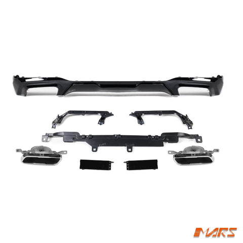 Gloss Black M235i Performance Style Rear Bumper bar diffuser Spoiler Bodykit & Exhaust Tips for BMW 2 Series F44 M Sport - Mars Performance