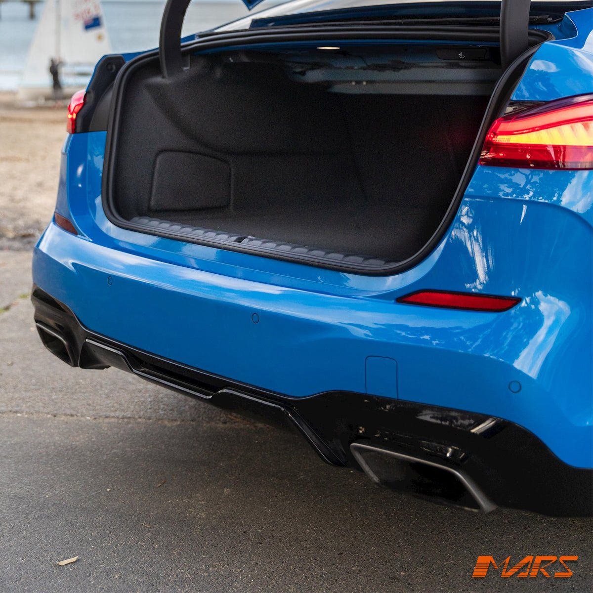 Gloss Black M235i Performance Style Rear Bumper bar diffuser Spoiler Bodykit & Exhaust Tips for BMW 2 Series F44 M Sport - Mars Performance