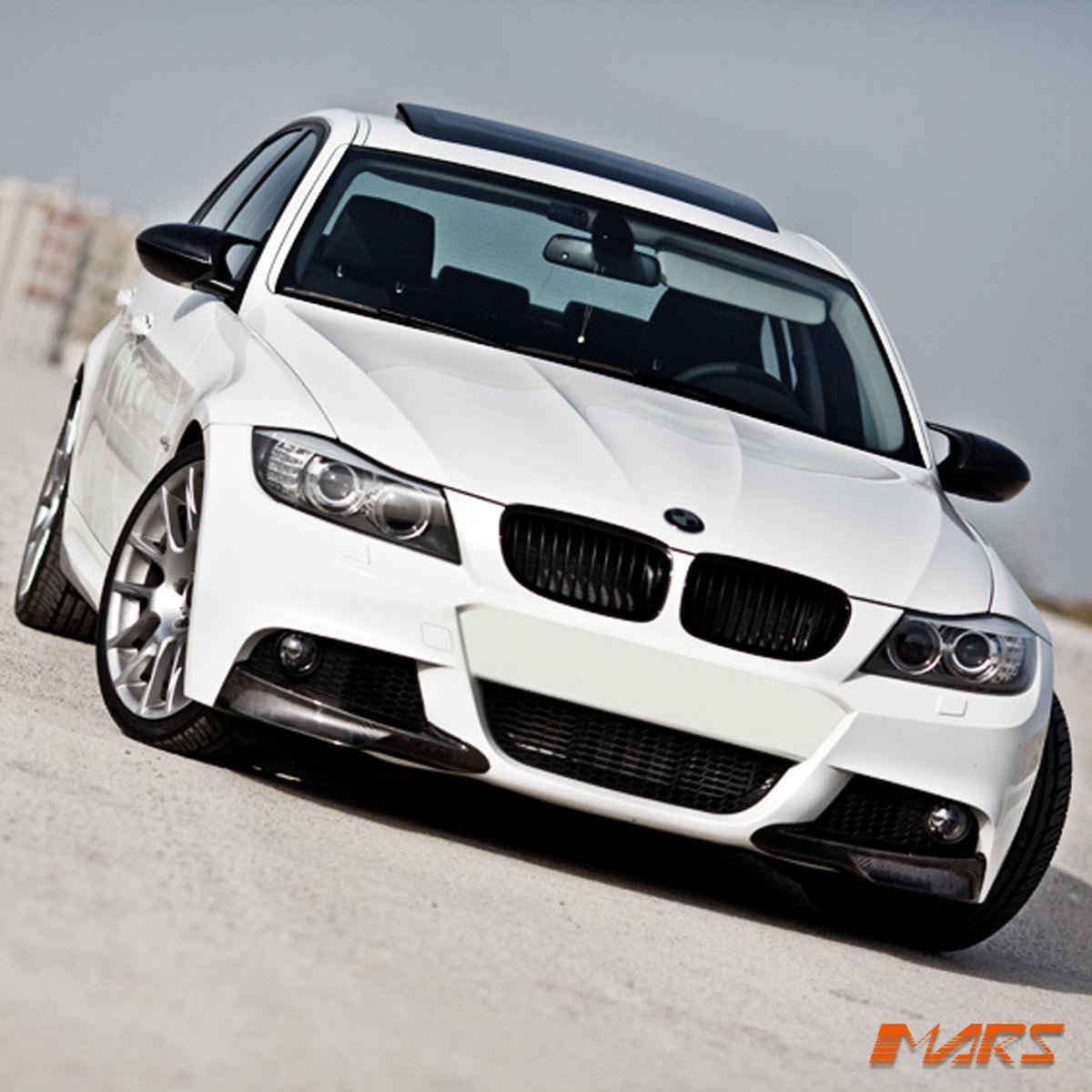 Gloss Black M3 style front bumper bar grill grille bodykit for BMW 3 - Series E90 Sedan & E91 Wagon 2009 - 2011 LCI - Mars Performance