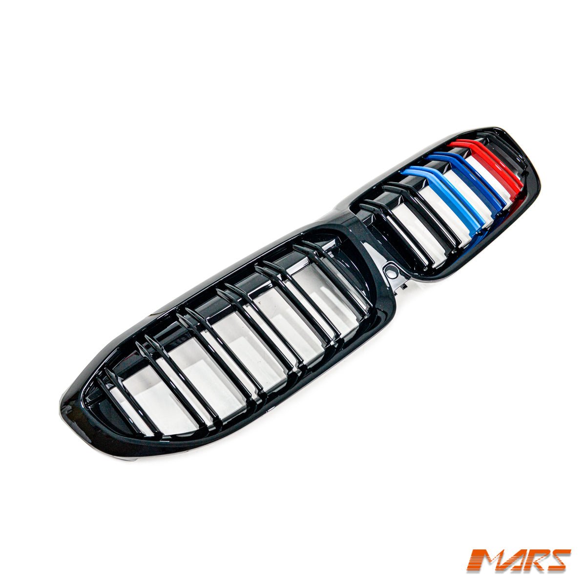 Gloss Black M3 Style Front Bumper Bar Grill Grille Bodykit with 3 colour stripes for BMW 3 - Series G20 Sedan & G21 Wagon, Pre LCI 2018 - 2022 - Mars Performance
