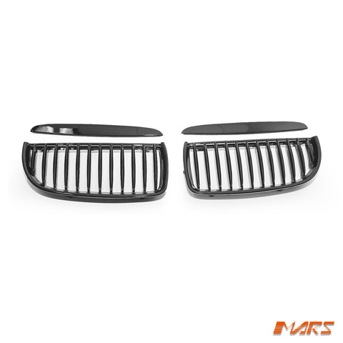 Gloss Black M3 style Front Bumper Bar Kidney Grille Grill Bodykit for BMW 3 - Series E90 Sedan & E91 Wagon Pre LCI 2005 - 2008 - Mars Performance