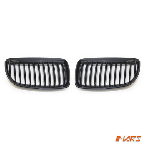 Gloss Black M3 style Front Bumper Bar Kidney Grille Grill Bodykit for BMW 3 - Series E90 Sedan & E91 Wagon Pre LCI 2005 - 2008 - Mars Performance