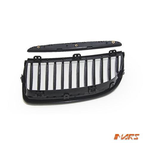 Gloss Black M3 style Front Bumper Bar Kidney Grille Grill Bodykit for BMW 3 - Series E90 Sedan & E91 Wagon Pre LCI 2005 - 2008 - Mars Performance