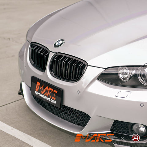 Gloss Black M4 Style Front Bumper bar Grille Grill Bodykit for BMW 3 Series E92 Coupe & E93 Convertible Pre LCI 2006 - 2009 - Mars Performance