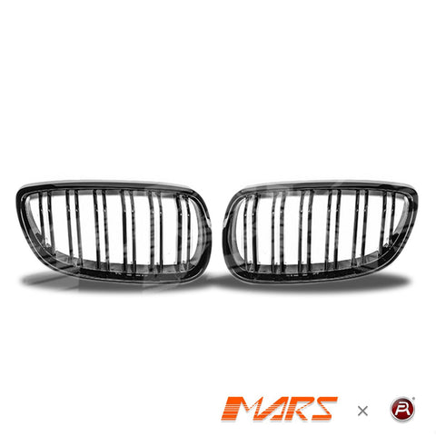 Gloss Black M4 Style Front Bumper bar Grille Grill Bodykit for BMW 3 Series E92 Coupe & E93 Convertible Pre LCI 2006 - 2009 - Mars Performance