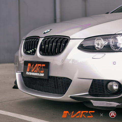 Gloss Black M4 Style Front Bumper bar Grille Grill Bodykit for BMW 3 Series E92 Coupe & E93 Convertible Pre LCI 2006 - 2009 - Mars Performance