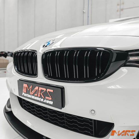 Gloss Black M4 Style Front Bumper Bar Grille Grill Bodykit for BMW 4 Series F32 F33 F36 & F80 M3 F82 F83 M4 - Mars Performance
