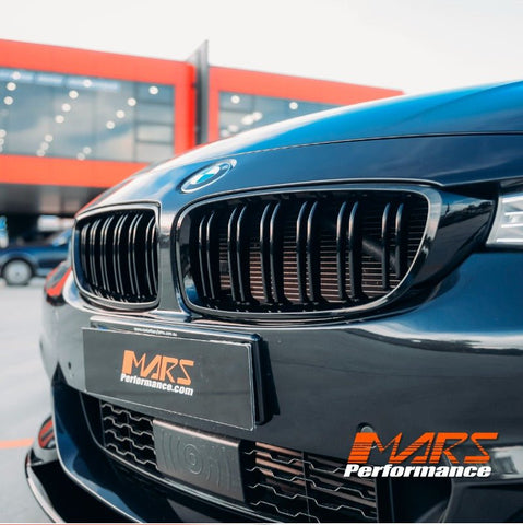 Gloss Black M4 Style Front Bumper Bar Grille Grill Bodykit for BMW 4 Series F32 F33 F36 & F80 M3 F82 F83 M4 - Mars Performance